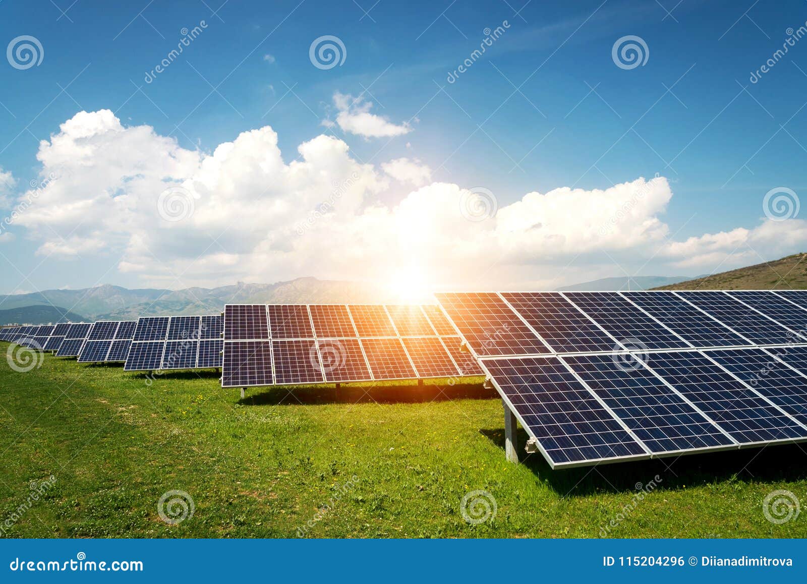 solar panel, photovoltaic, alternative electricity source - concept of sustainable resources