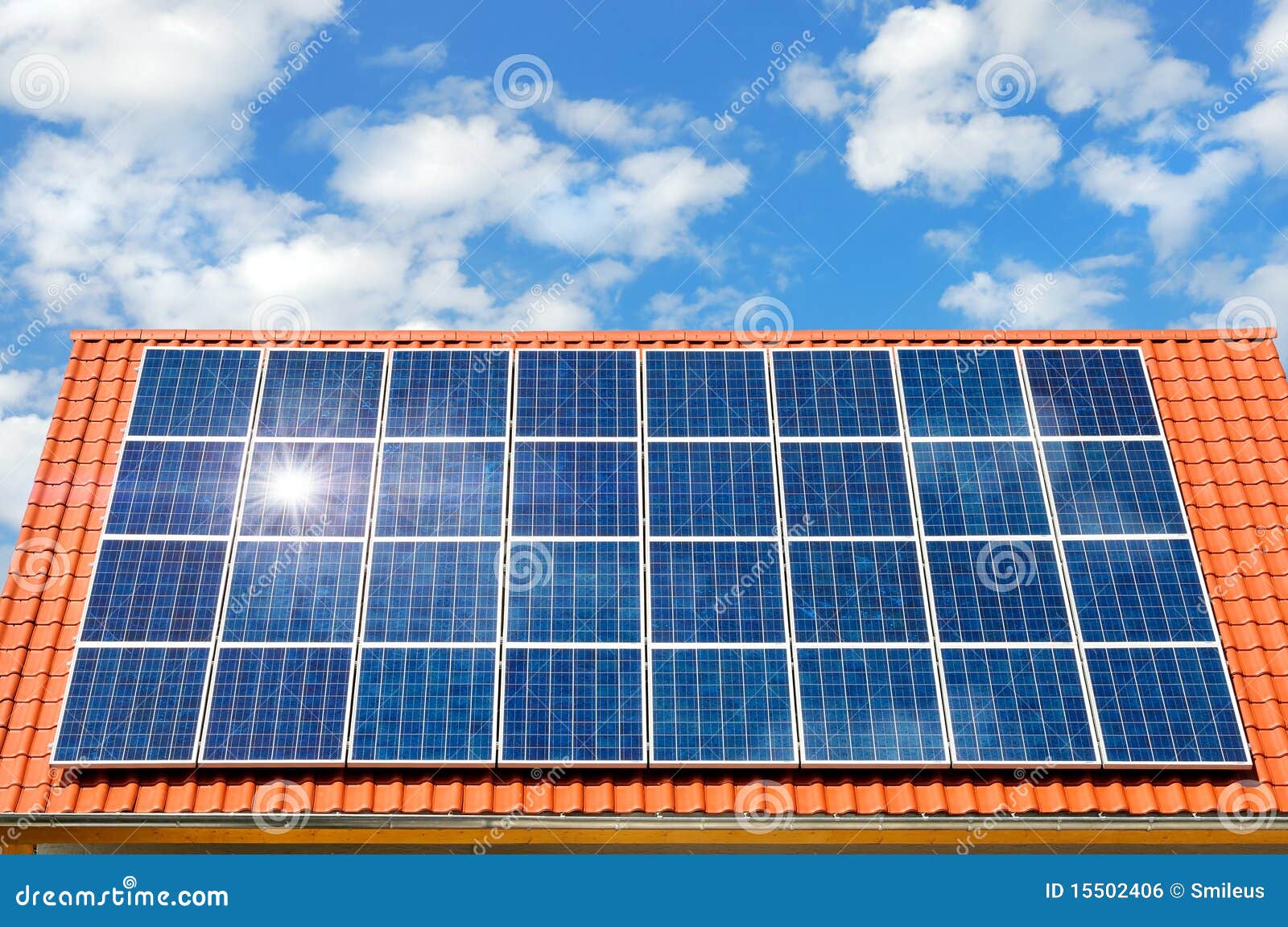 solar panel on a roof