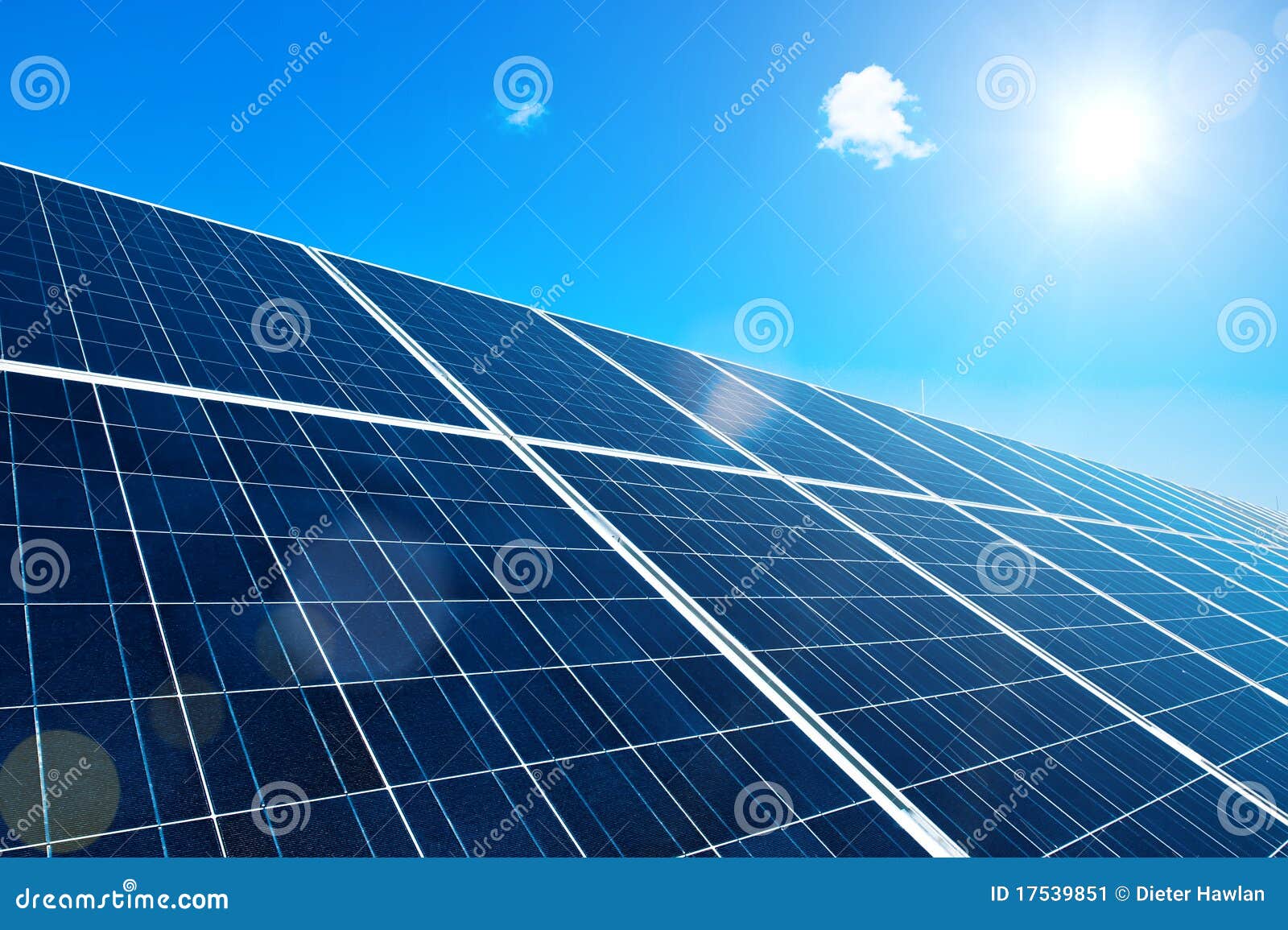 solar panel with sun