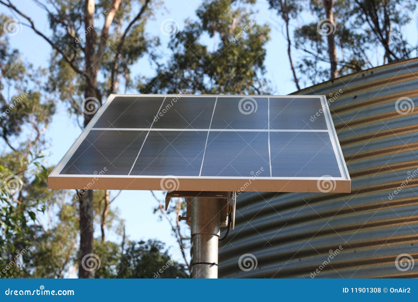 Solar Panel & Water Tank stock photo. Image of electric 11901308