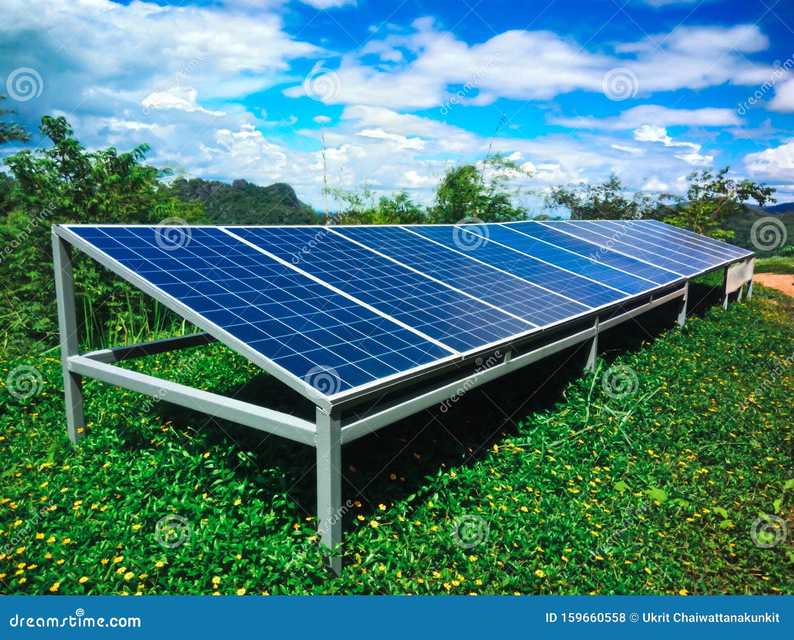 Solar Panels in the Nature, Solar Panel, Alternative Electricity Source