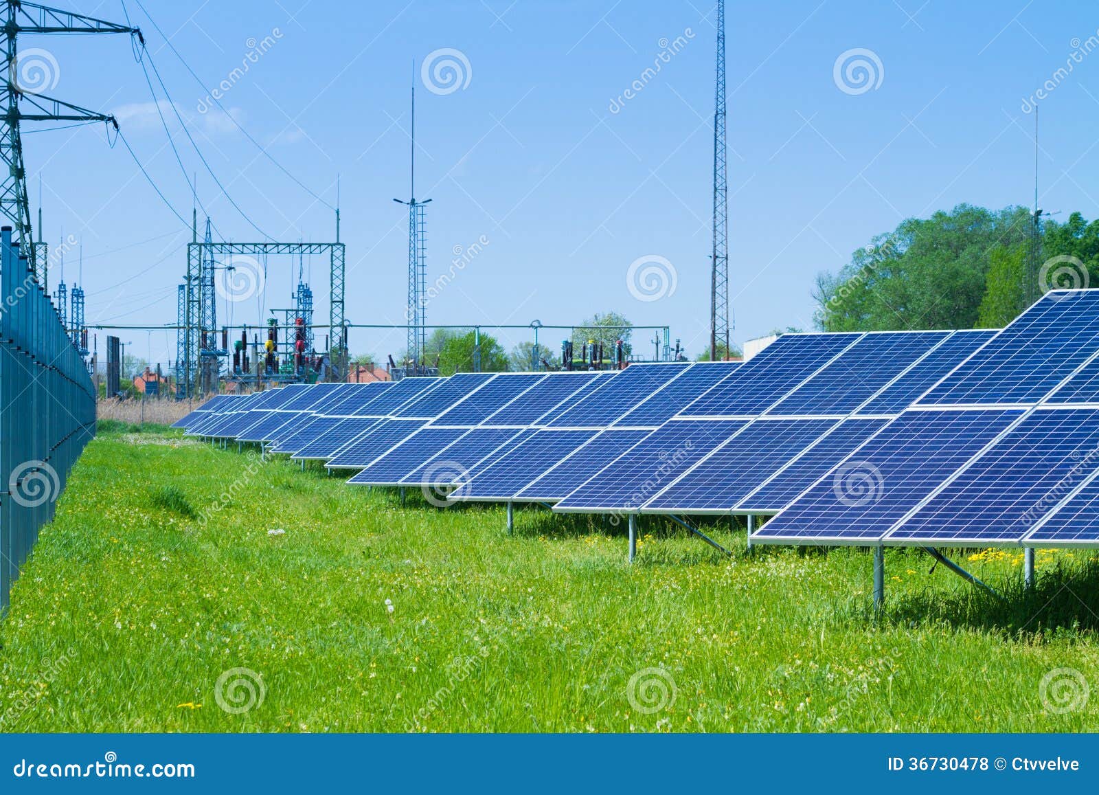 Solar panels stock photo. Image of grid, ecology, environment 36730478