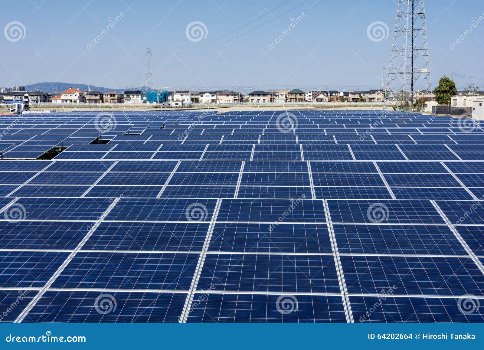 Solar Panels and Residential Area Stock Photo Image of science