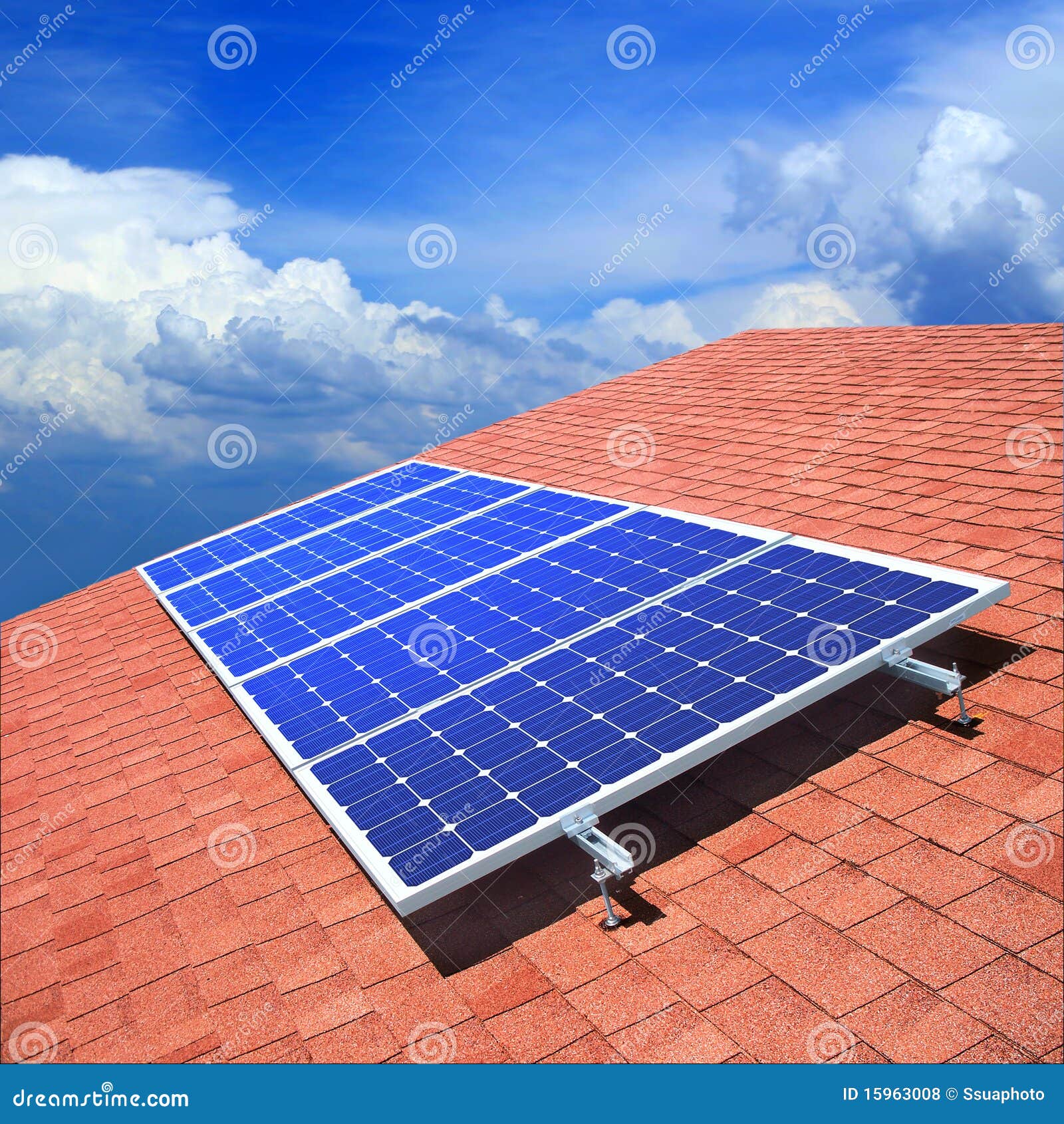 solar panels on the roof