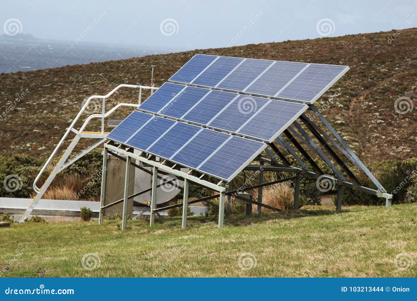 solar panels situated on a hill