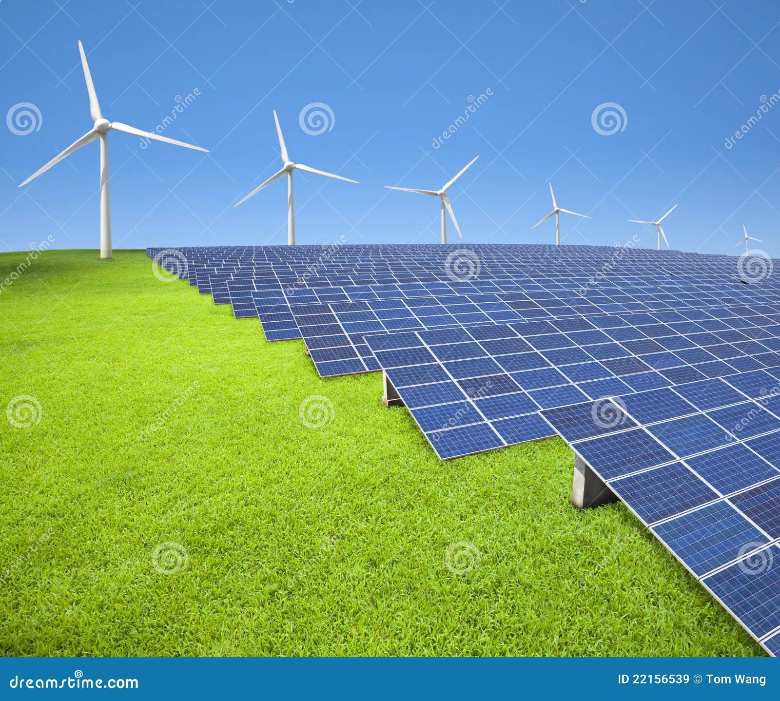Solar Panels and Wind Turbines Stock Image Image of environmental