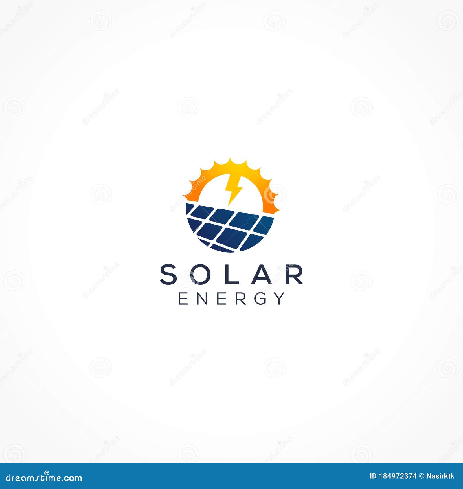 solar penal energy logo template