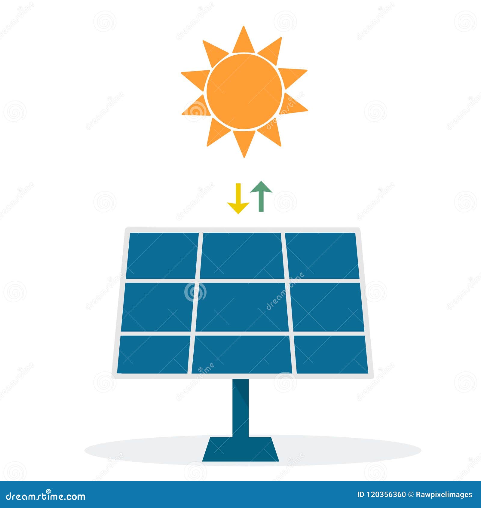 Solar Power Alternative Energy Illustration Stock Vector Illustration