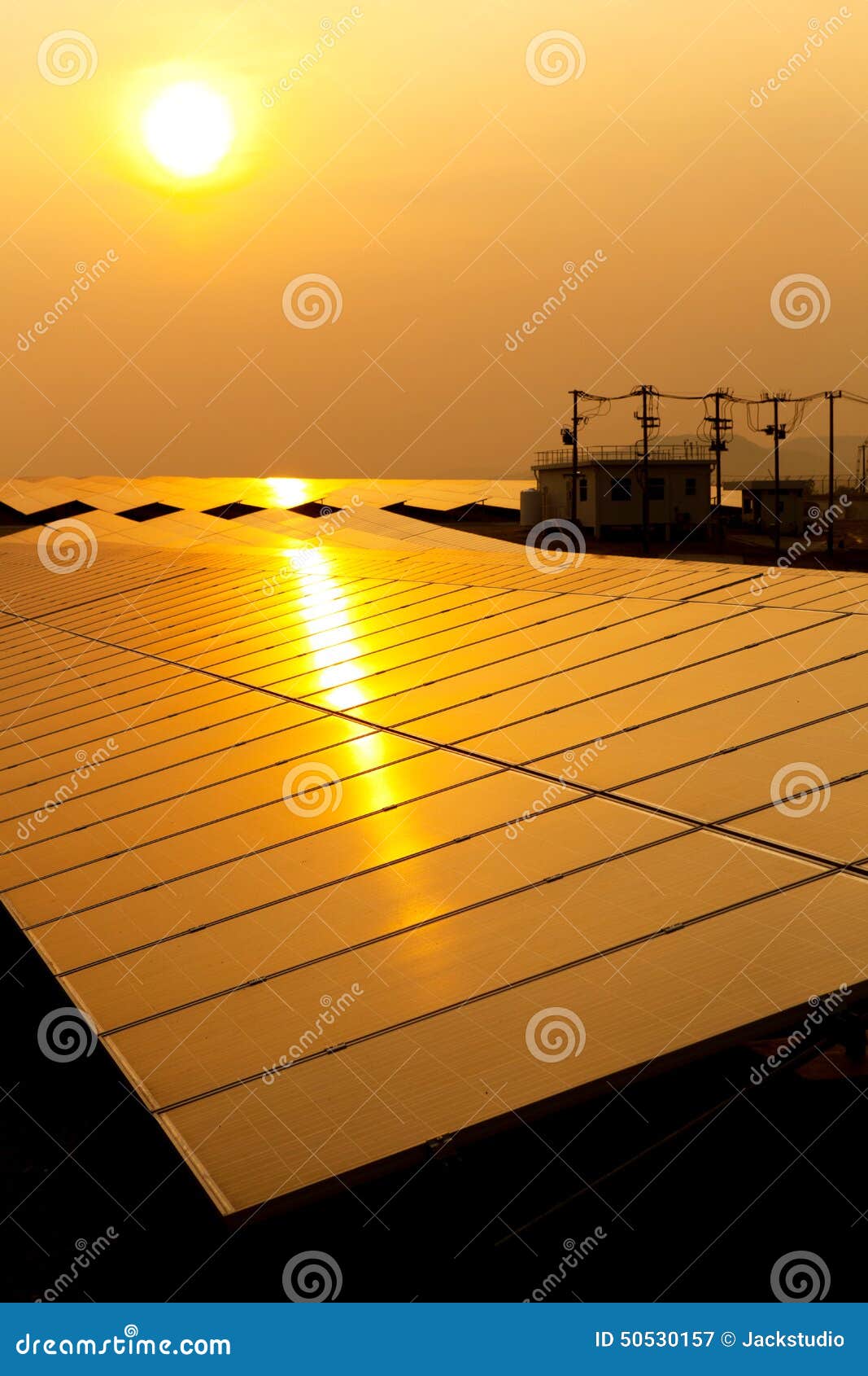 Solar Power for Electric Renewable Energy from the Sun Stock Image