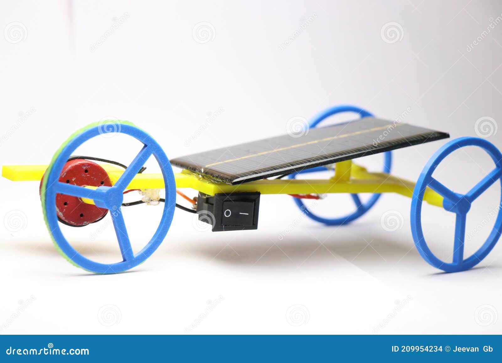 Solar Powered Car Working Model. Mini Solar Panel Powered Car Also