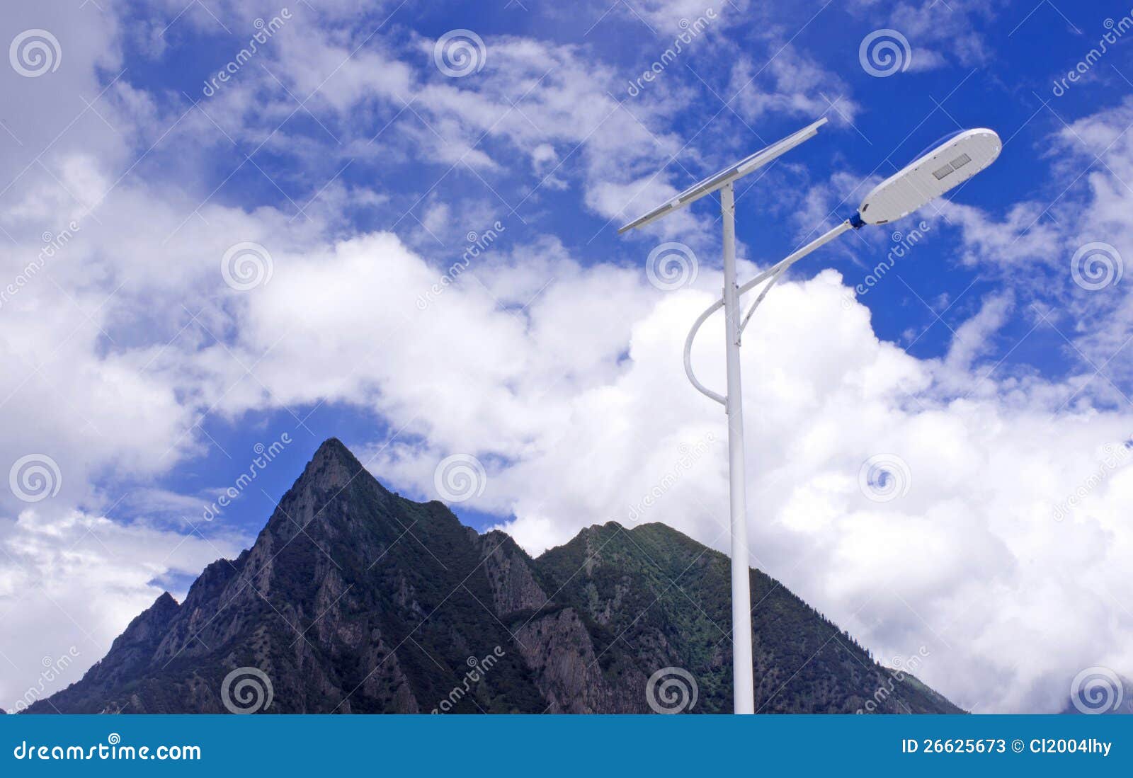 Solar street light stock image. Image of greenhouse, power - 26625673