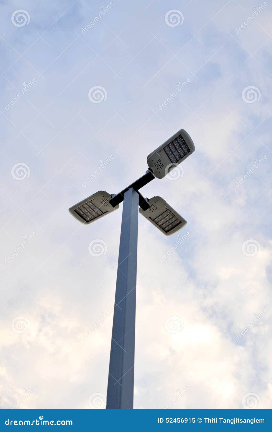 Solar street light stock image. Image of street, electric - 52456915