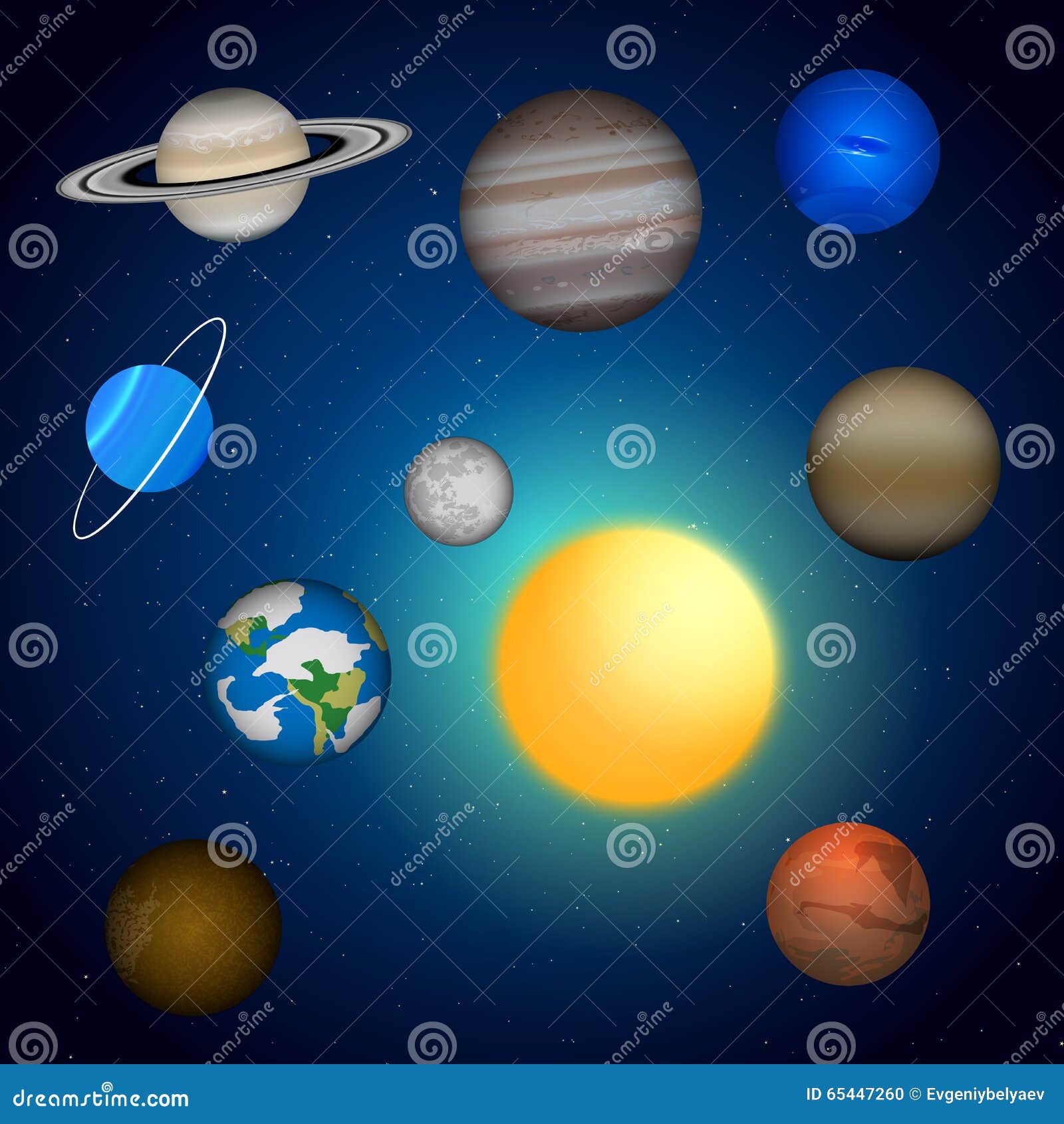 Solar System Sun Mercury Venus Earth Mars Jupiter