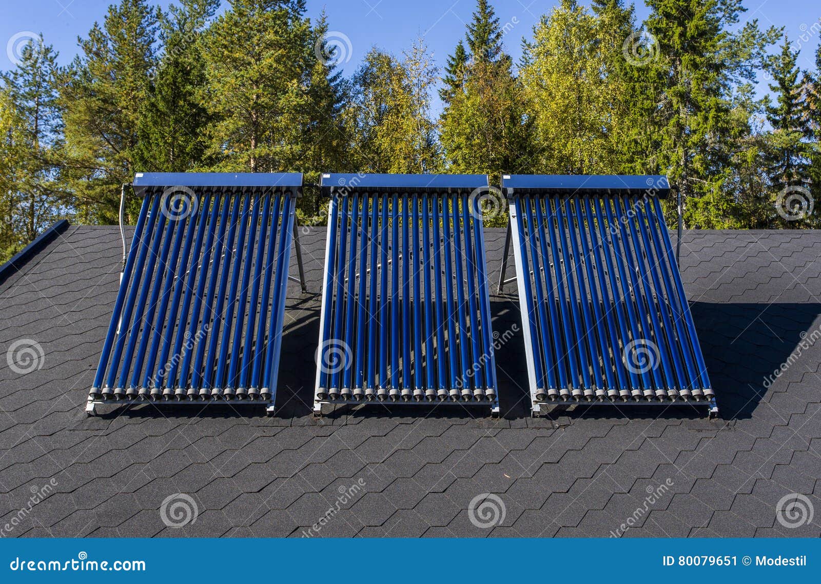 Solar water heater stock image. Image of electric, pipes 80079651