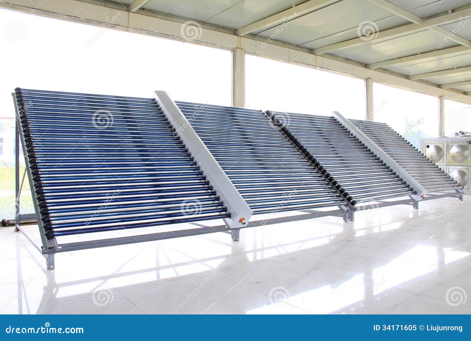 Solar Water Heater Parts Royalty Free Stock Photo Image 34171605