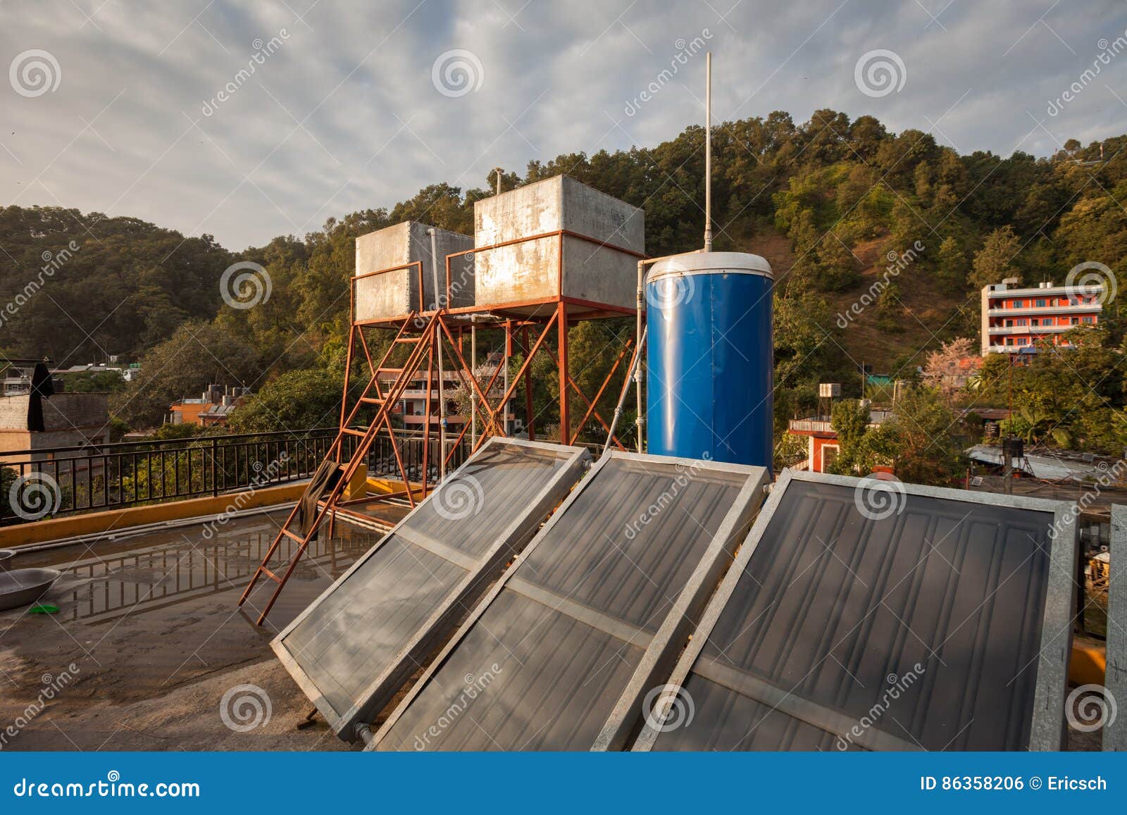 Solar Water Heating Apparatus Stock Photos Free & RoyaltyFree Stock