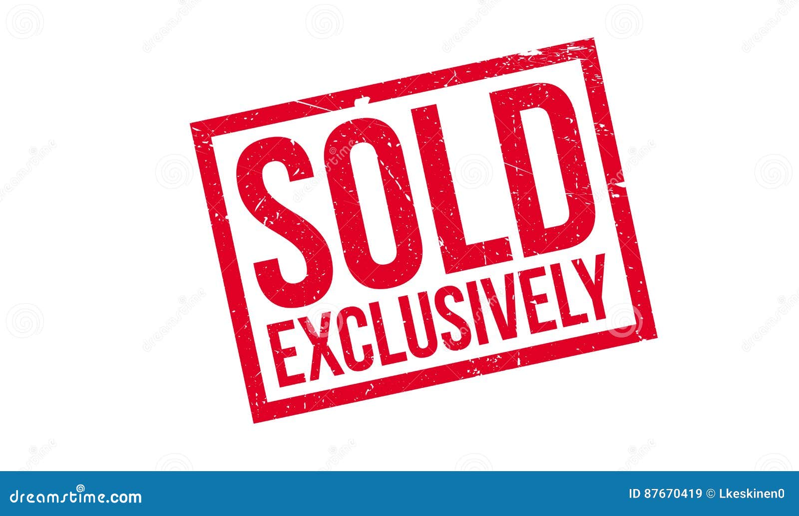 Sold Exclusively Rubber Stamp Vector Illustration | CartoonDealer.com ...