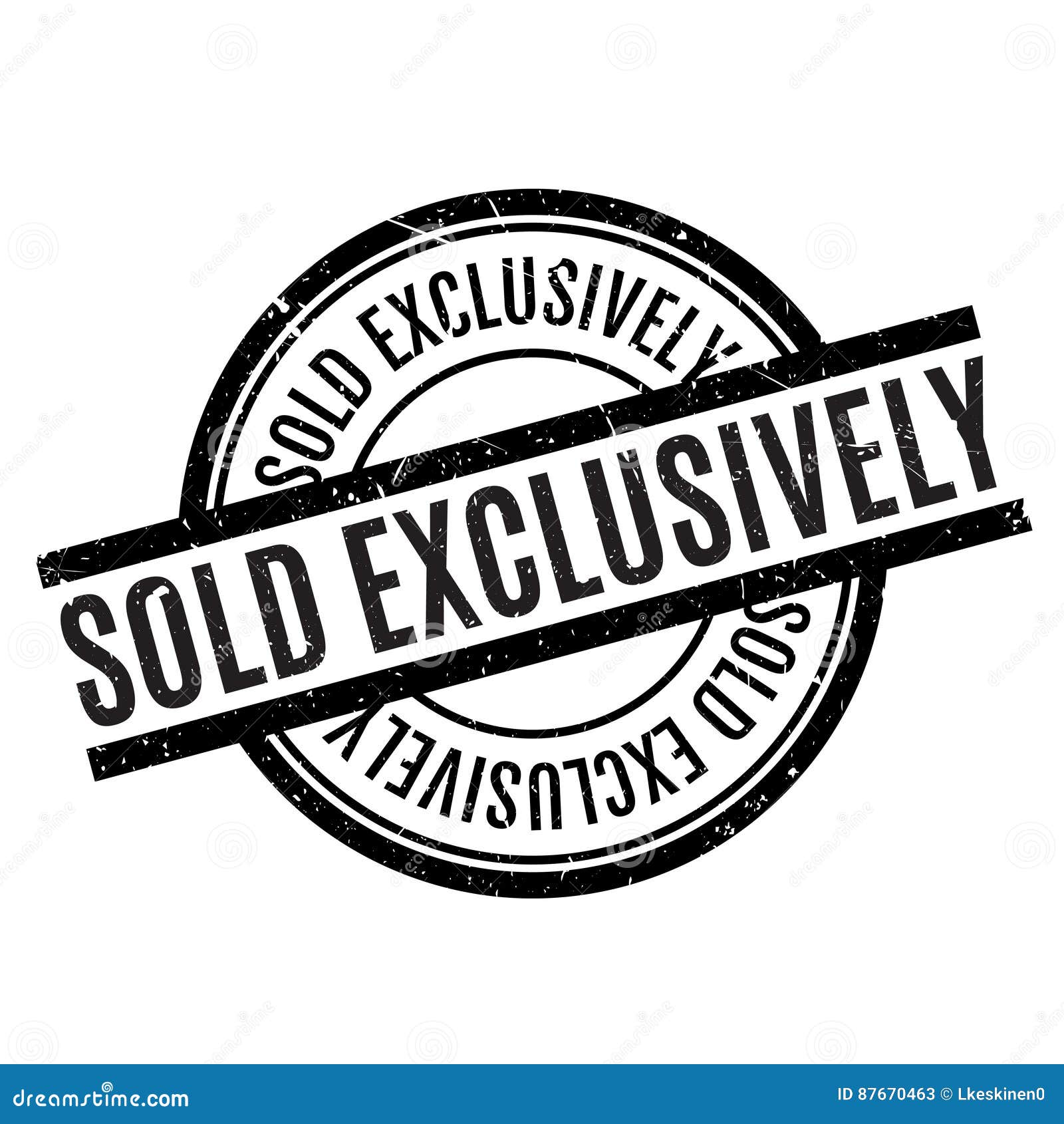 Sold Exclusively Rubber Stamp Vector Illustration | CartoonDealer.com ...