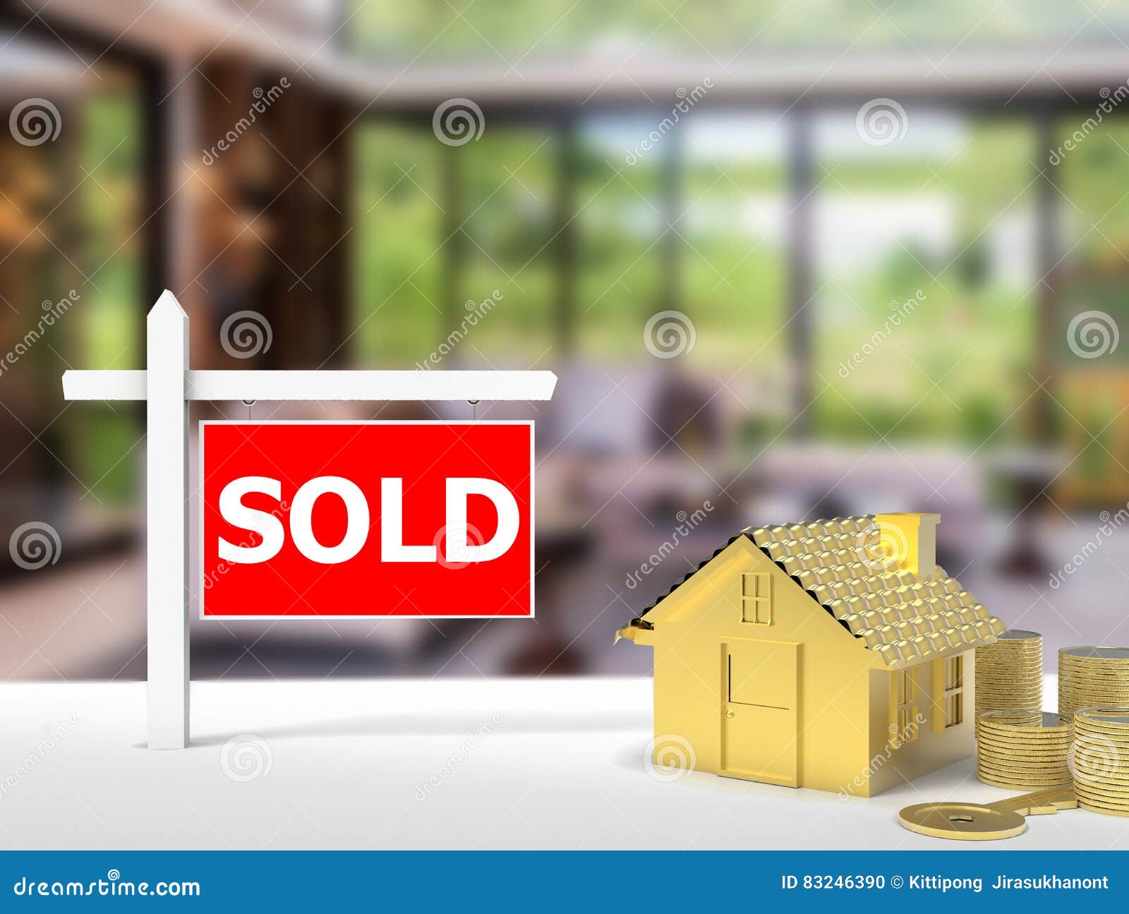 Sold house sign stock photo. Image of residential, financial 83246390