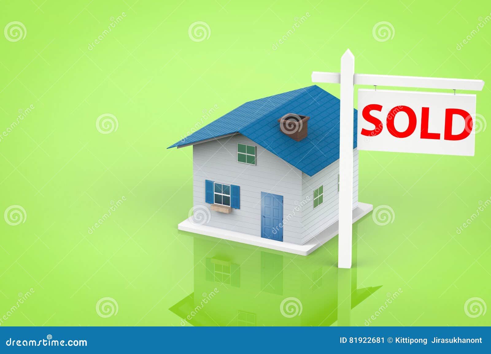 Sold house stock illustration. Illustration of show, notice 81922681