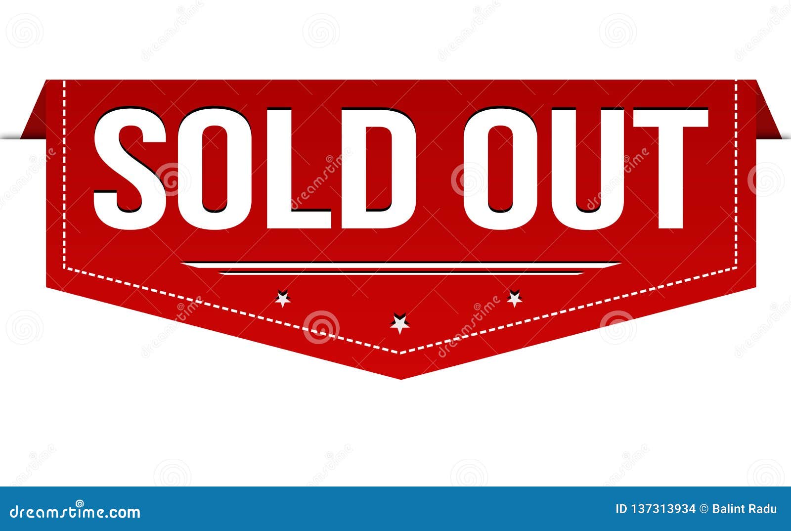 Sold out banner design stock vector. Illustration of sold - 137313934