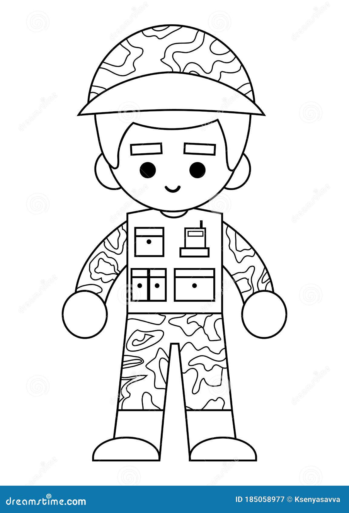 Desenho de soldado bonito para colorir  Desenhos para colorir e imprimir  gratis