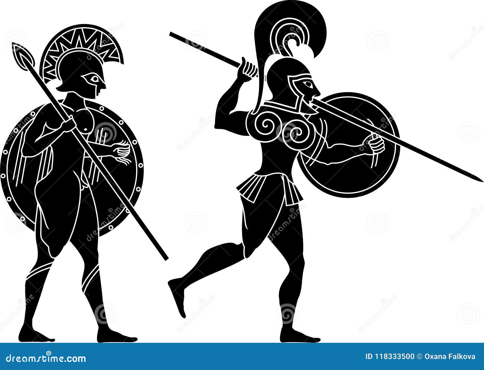 Soldado Do Grego Classico Ilustracao Do Vetor Ilustracao De Grego 118333500