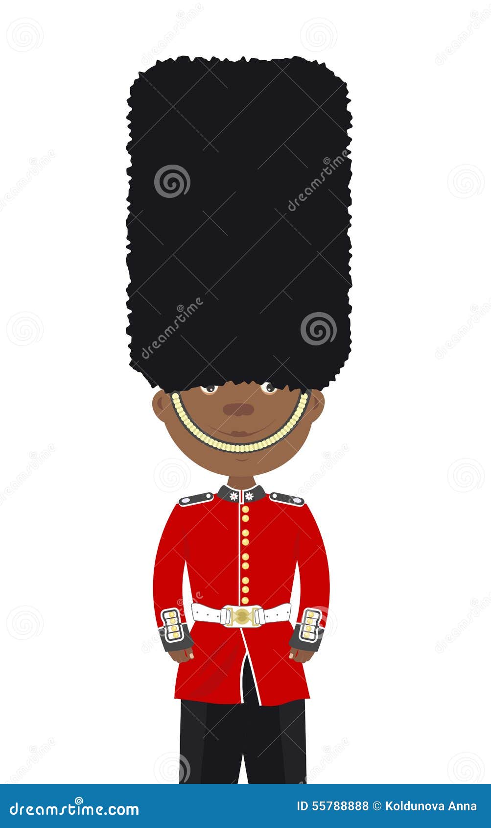 Soldado Inglés (hombre Negro) Ilustración del Vector Ilustración de