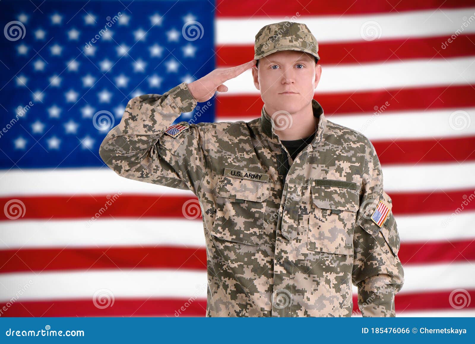 Drapeau Américain. Service Militaire Photo stock - Image du armure,  professionnel: 185476066