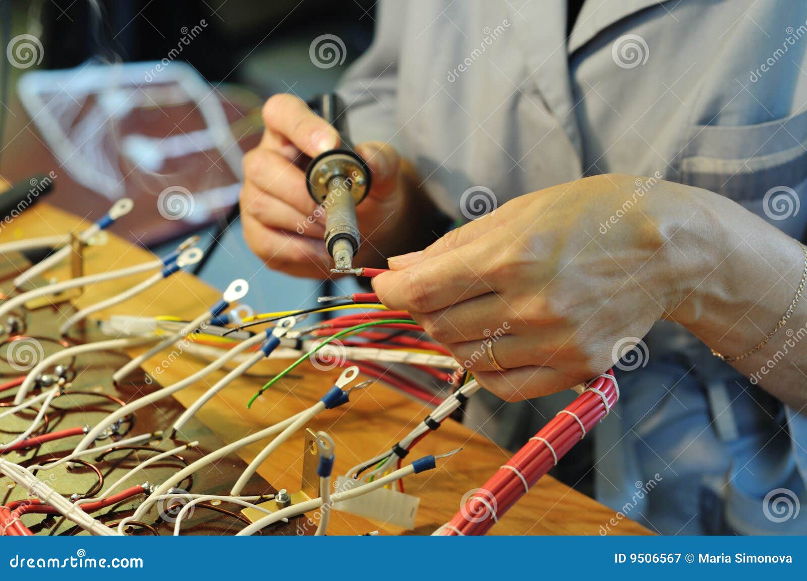 Soldering stock image. Image of iron, electrical, connection 9506567