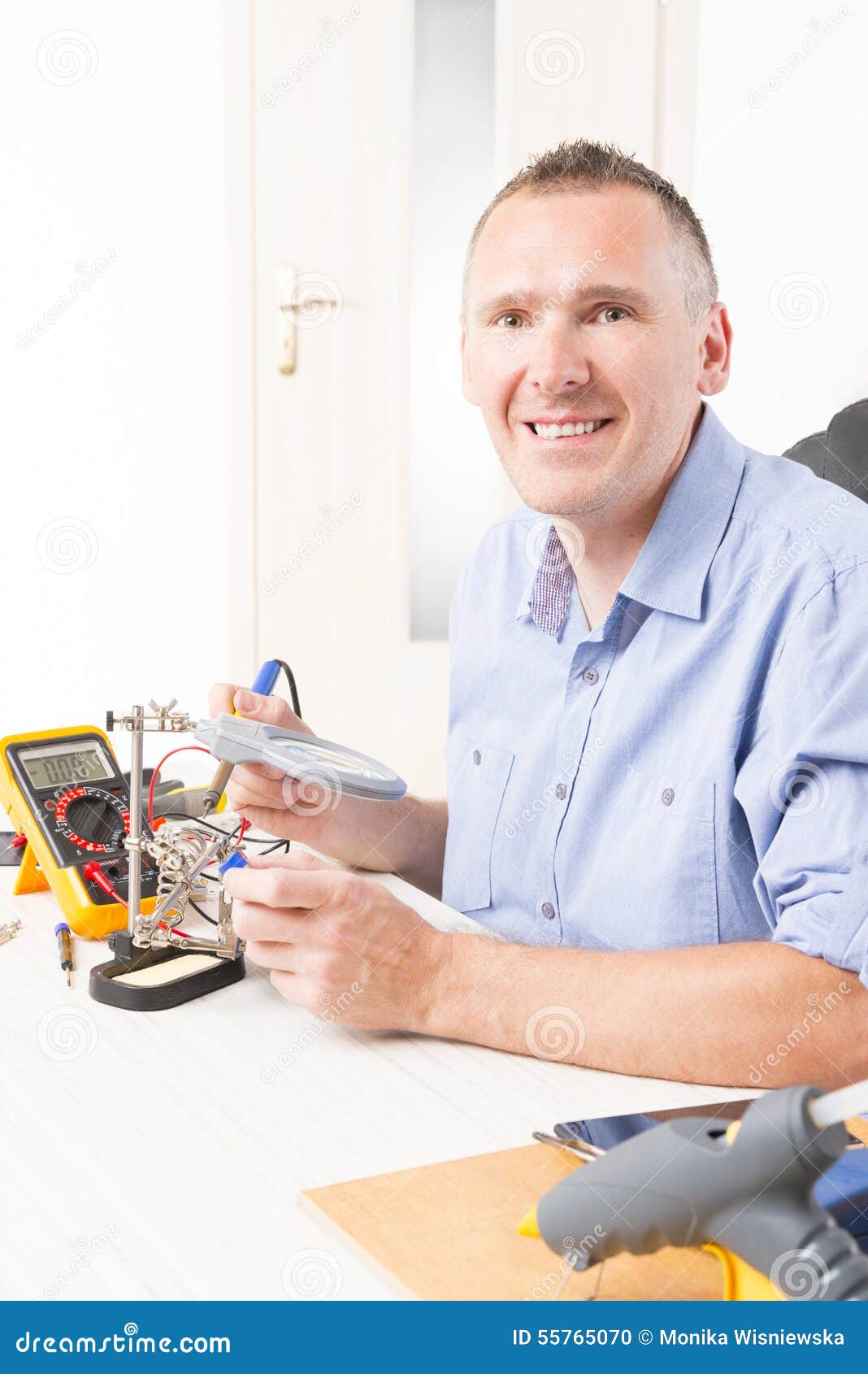 Soldering Connector at the Electronic Stock Photo Image of maintenance, equipment