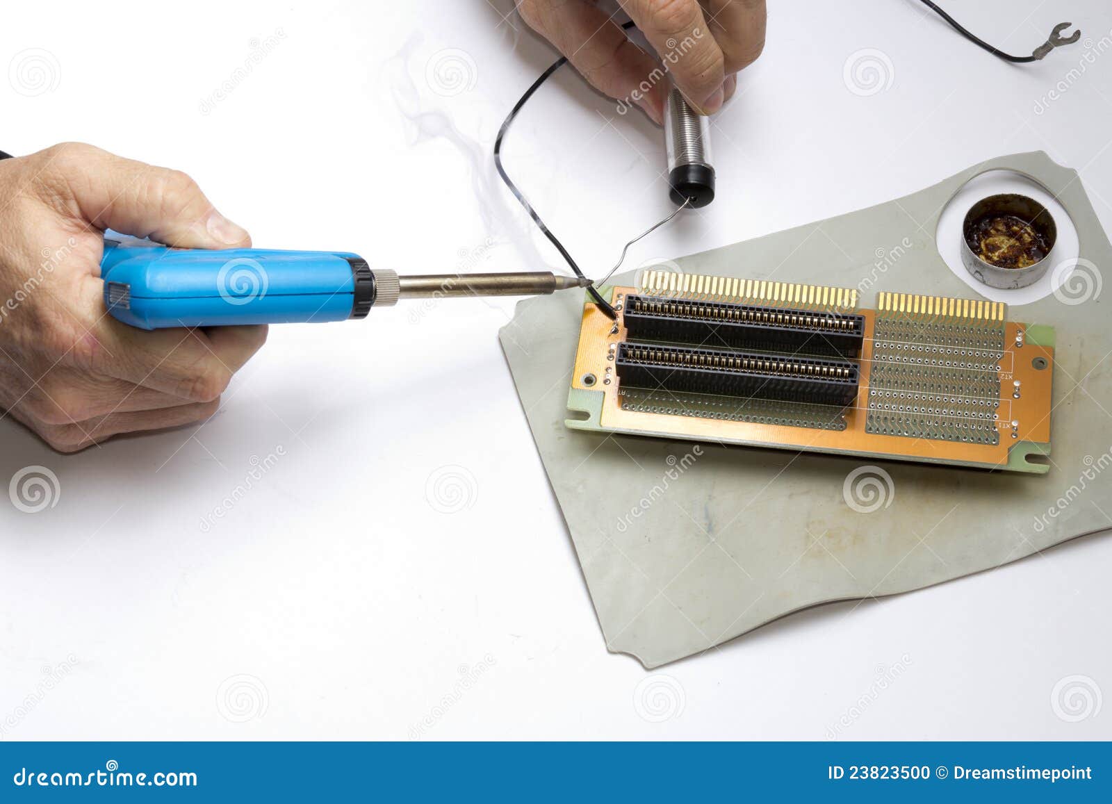 Soldering Electronic Component Stock Photo Image of people, notebook 23823500