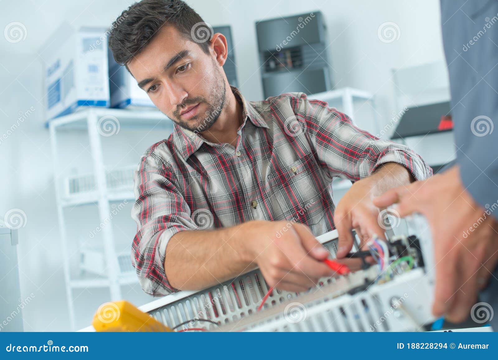 Soldering Electronic Parts on Board Stock Photo Image of engineering