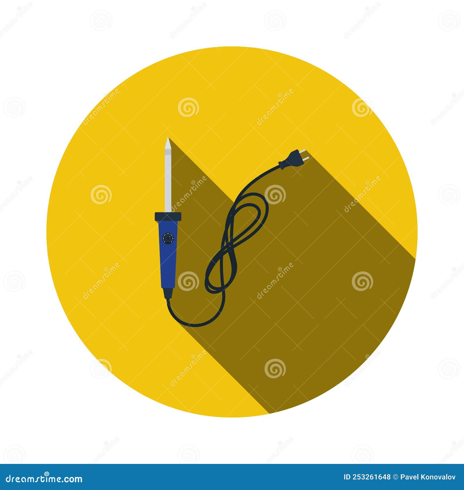 Soldering Iron Isolated Cartoon Icon. Vector Illustration Solder On