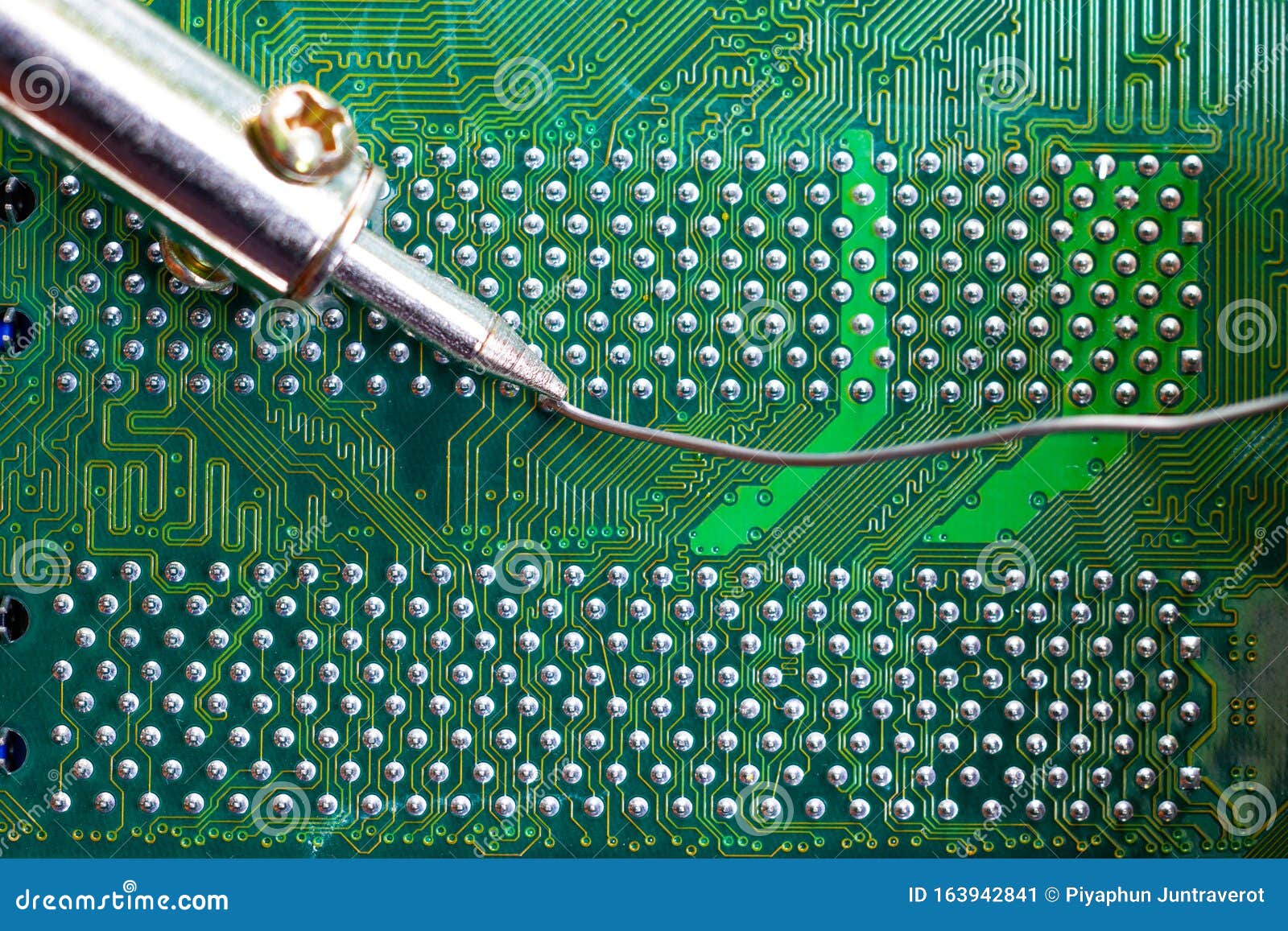 Soldering Iron for Repairing Electronic of the Computer Circuit Board