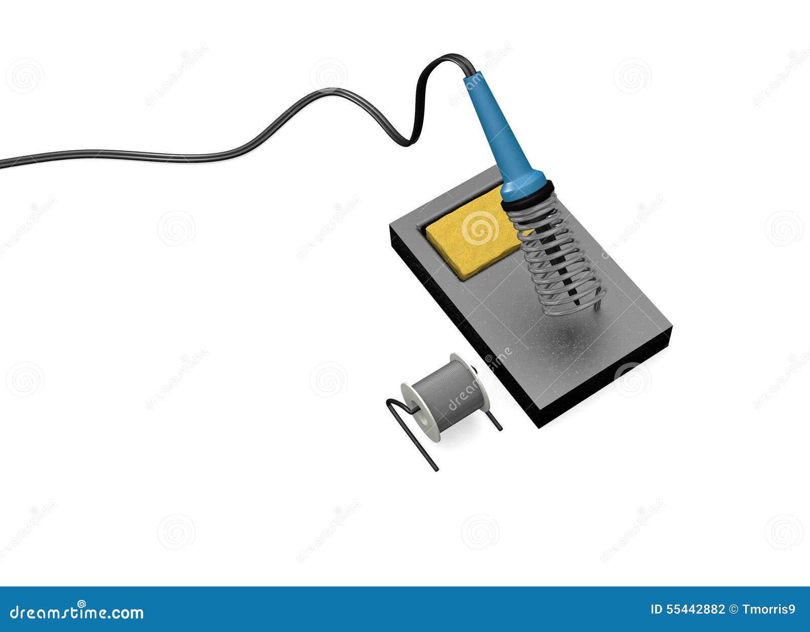 Soldering Iron Station Overhead Stock Illustration Illustration of
