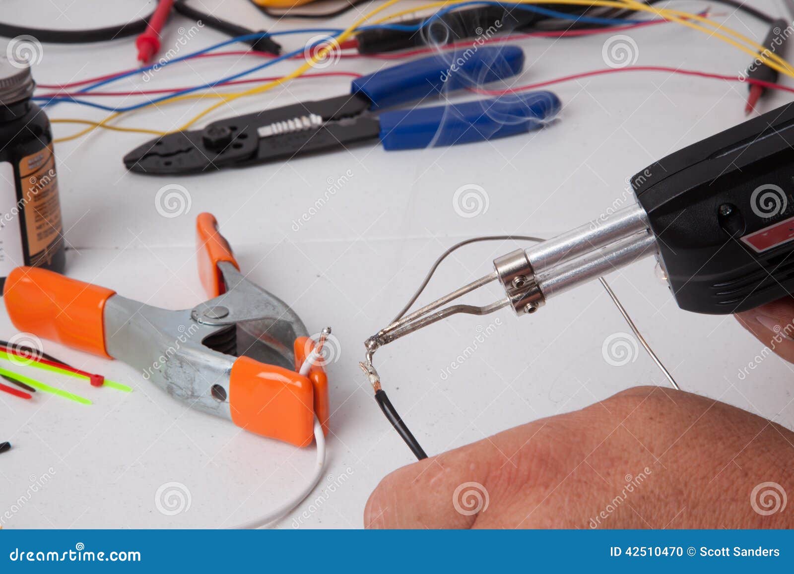 Soldering stock photo. Image of hand, heat, cutters, technology 42510470