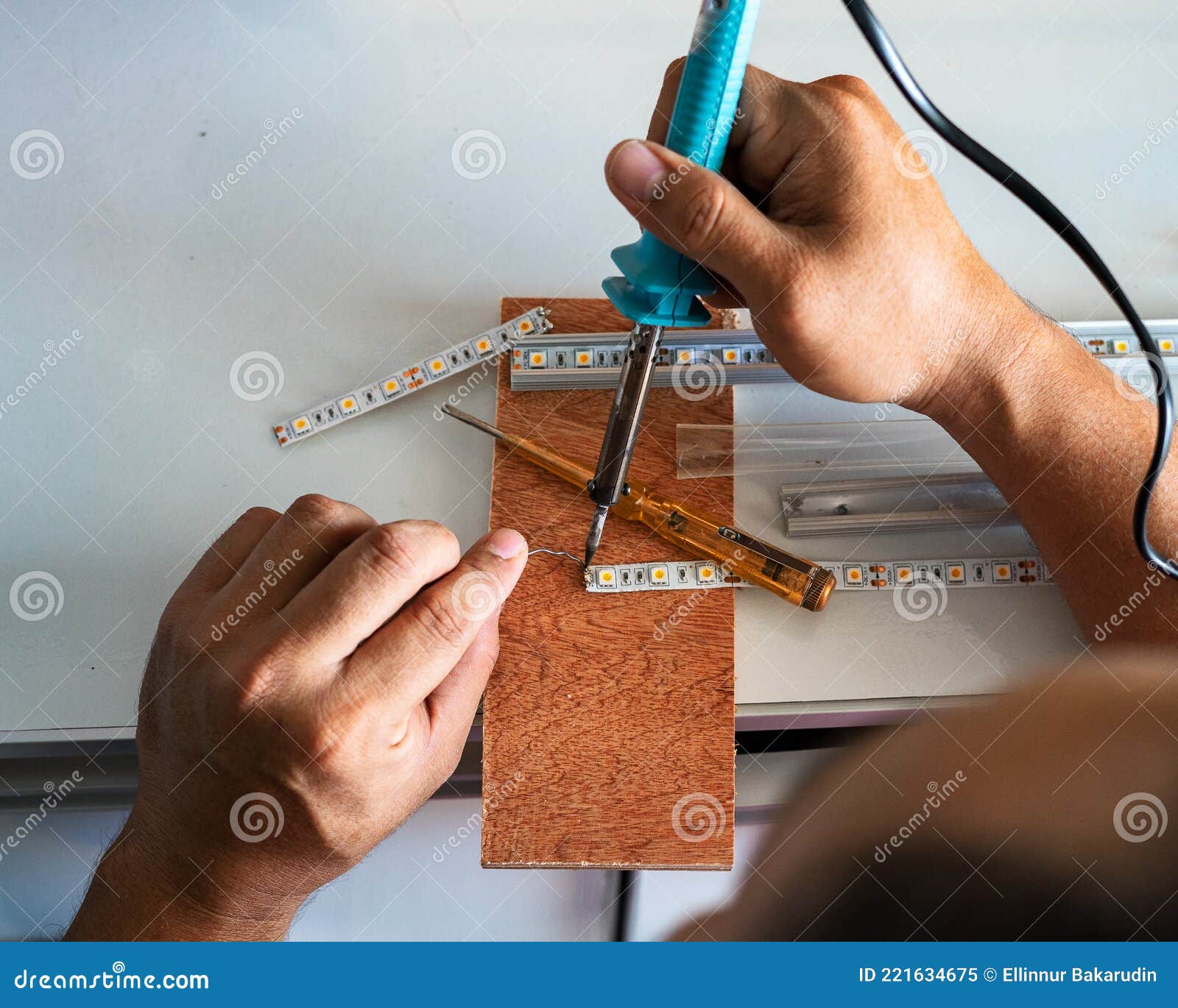 Soldering or Welding LED Strips for Electronics Jobs. Making