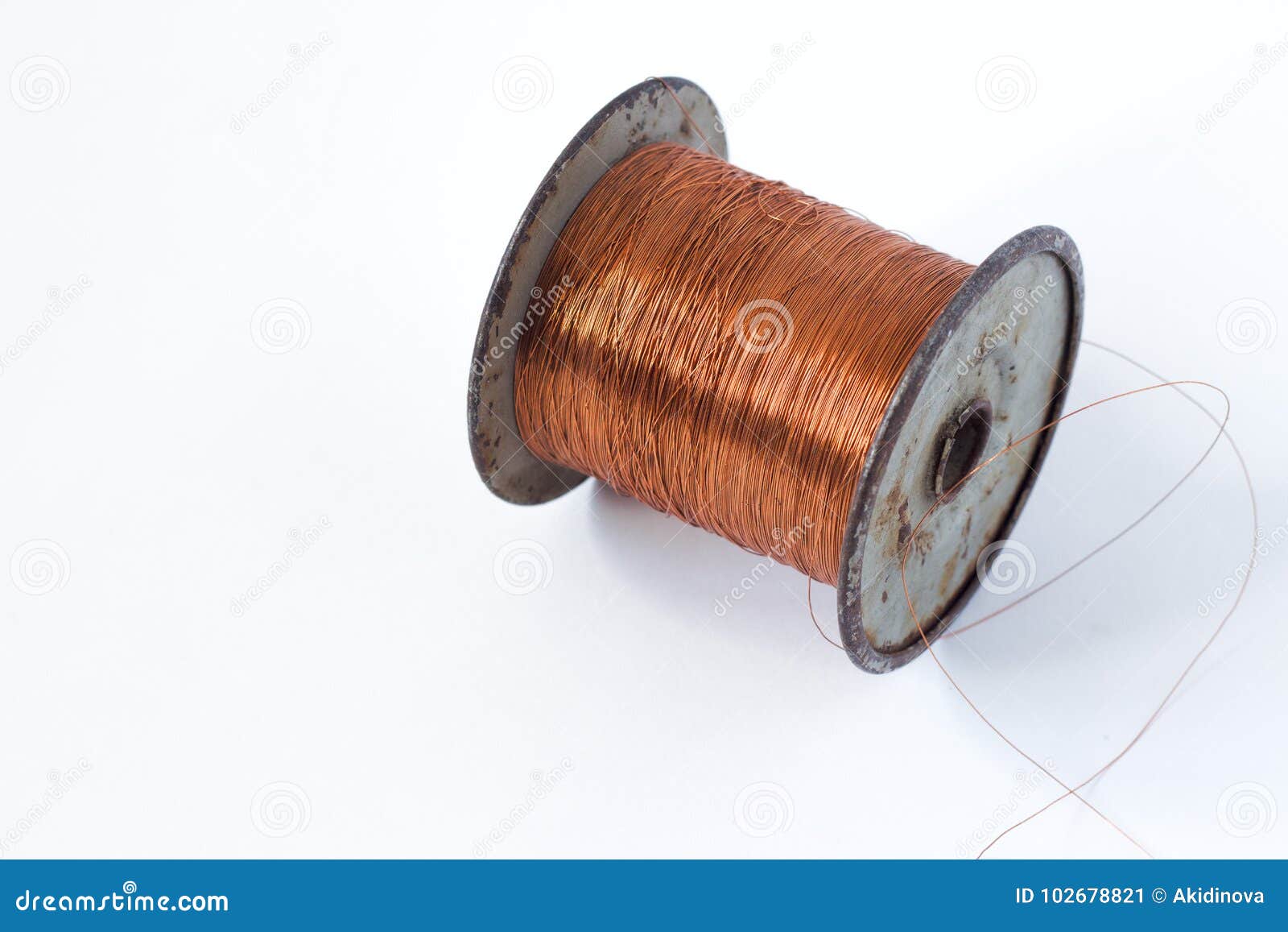 Soldering Wire Reel on White Background . Stock Image Image of
