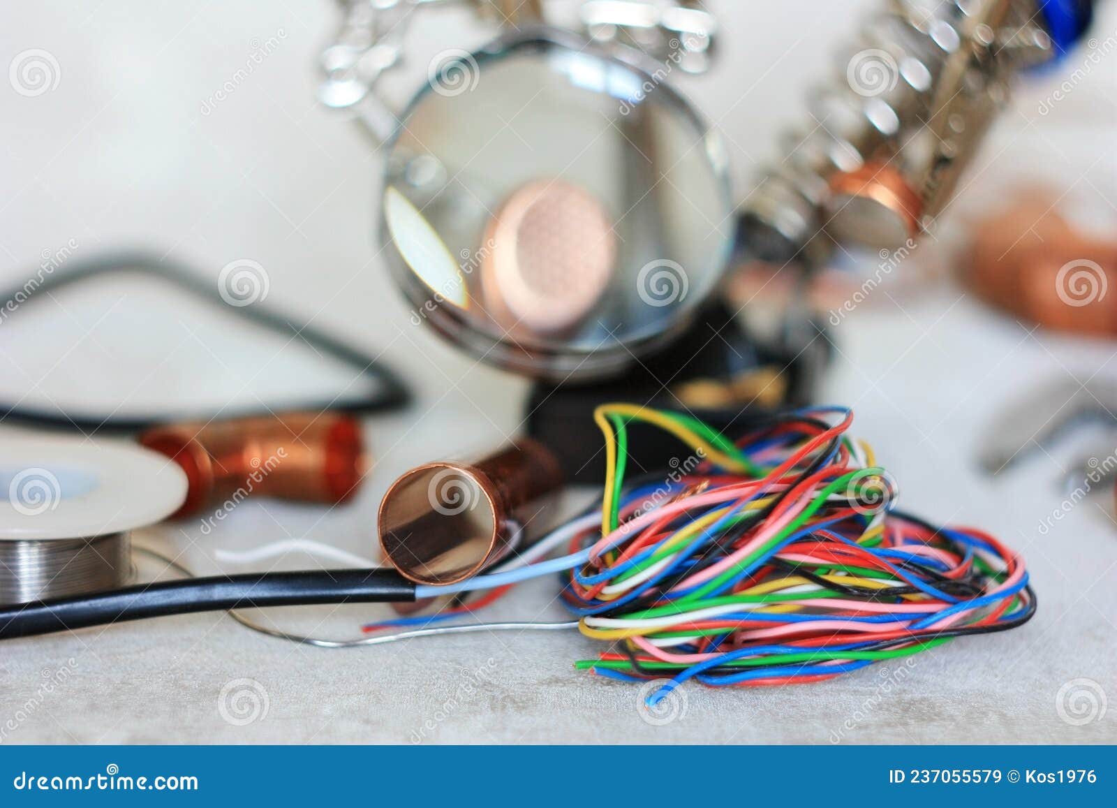 Soldering Wires for Electronic Components Stock Image Image of