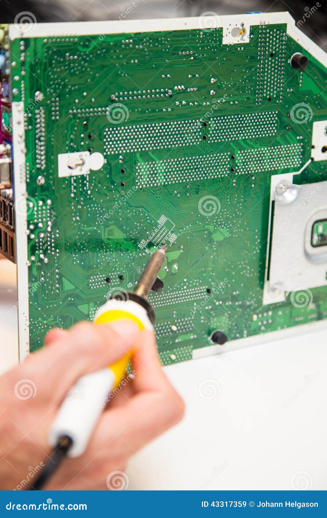 Soldering work stock image. Image of production, electronics 43317359