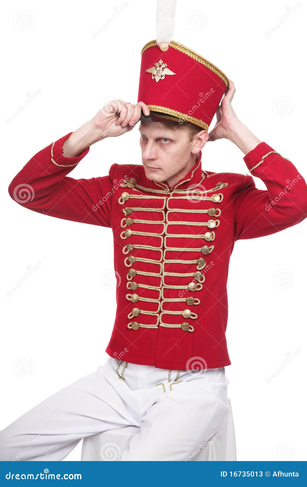 The Soldier in the Ancient Form Stock Image - Image of hussar, guard ...