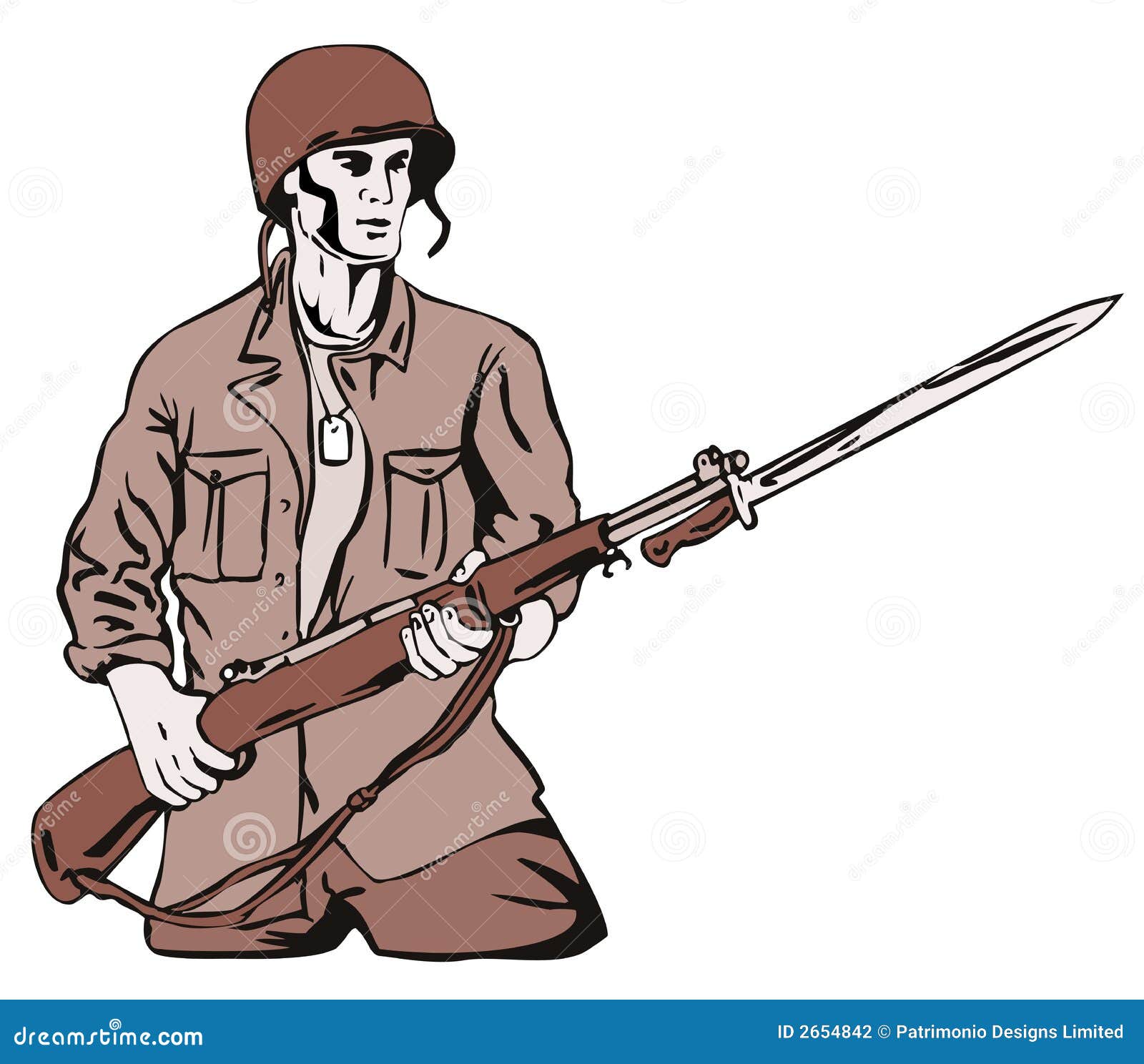 soldier with bayonet