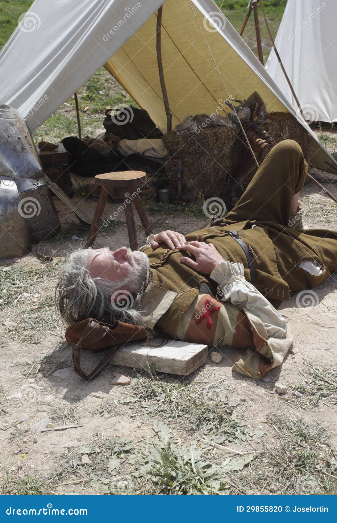 soldier resting