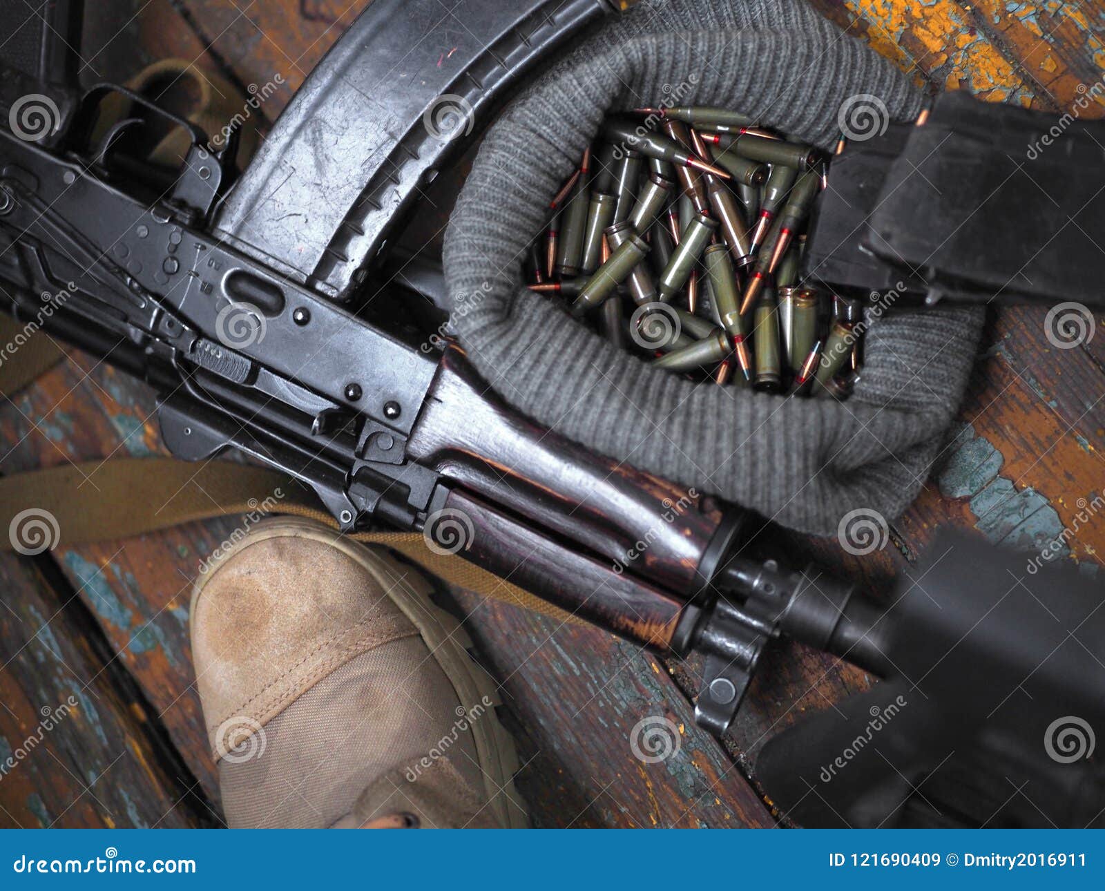 Soldier Boots and Handgun Close Up. War Stock Image Image of firearm