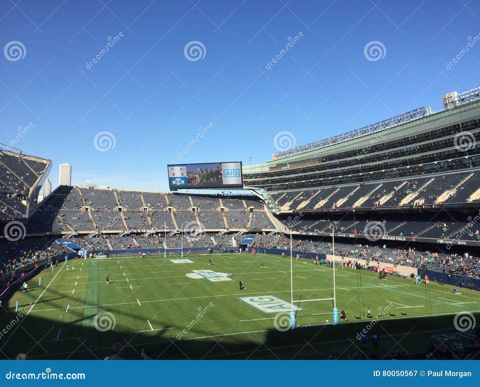 Soldier Field with Rugby International Editorial Photography Image of