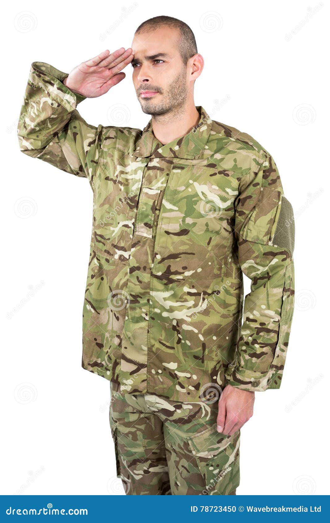 soldier giving a salute