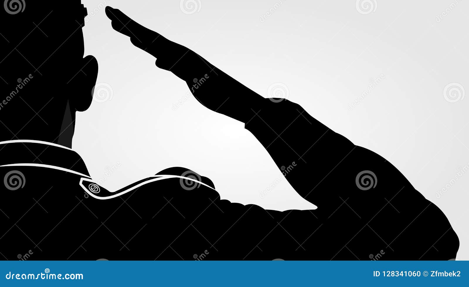 soldier, officer saluting silhouette.