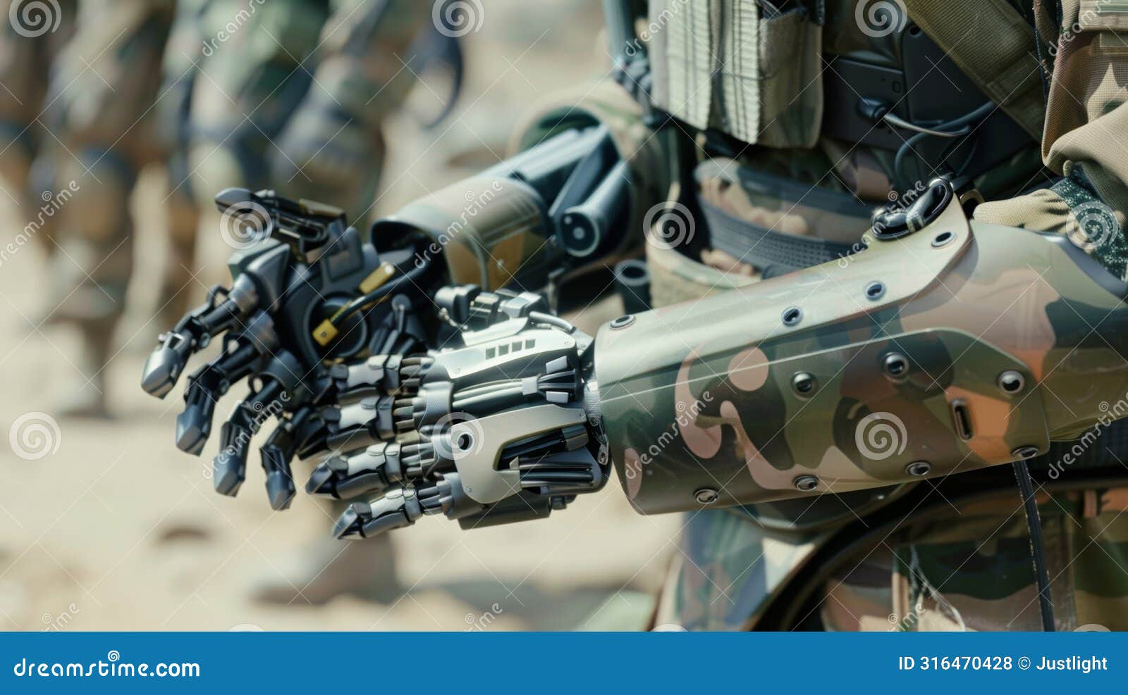 a soldier with a prosthetic arm uses his neuroprosthetic hand to safely handle explosives giving him back the skills