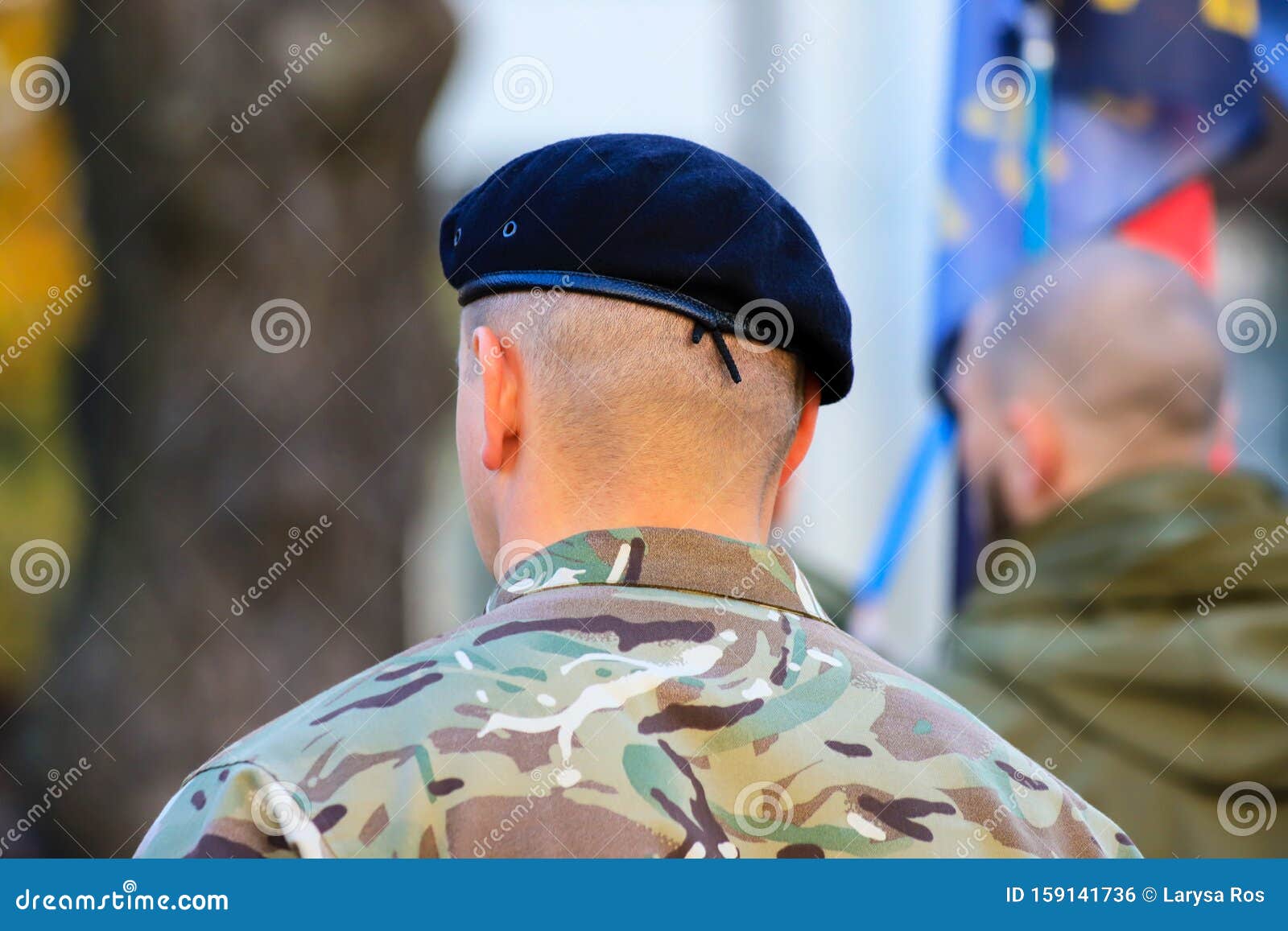 Soldier Of The Ukrainian Army In Beret Is Standing In The Parade. Defender  Of Ukraine Day. Armed Forces Of Ukraine Editorial Photo - Image Of Street,  Soldiers: 159141736